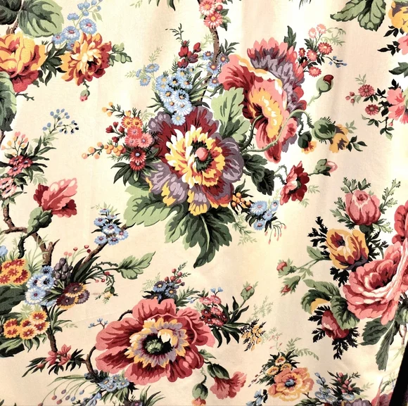 Vintage Floral Drapes- 4 Gorgeous, Large Panels - Picture 2 of 6